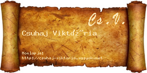 Csuhaj Viktória névjegykártya